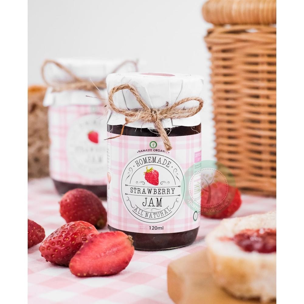 

HOMEMADE STRAWBERRY JAM - MADE WITH REAL STRAWBERRY N RAW HONEY 120ML Nugi