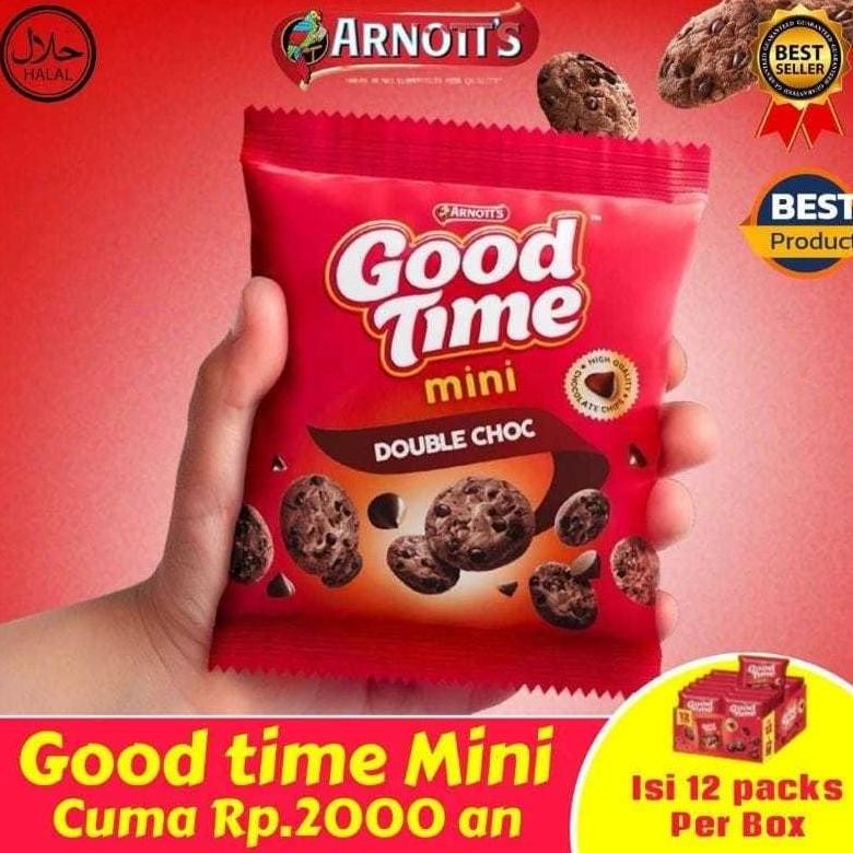

Mini Good Time Double Choc | 12 Pack @ 18 g | Arnotts Nugi