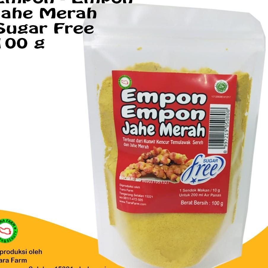 

Tiara Farm Empon Empon Jahe Merah Sugar Free Tanpa Gula 100 G