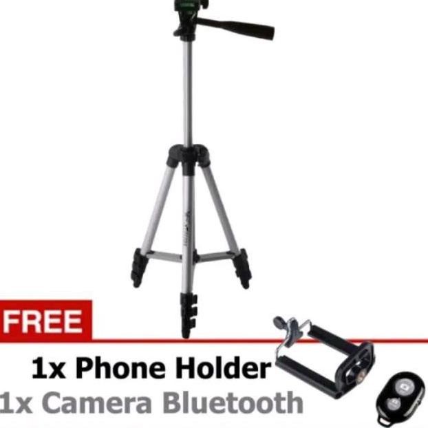 Diskon Paket Tripod 1M + Tongsis Bluetooth Holder HP Kamera DSLR GoPro Vlog