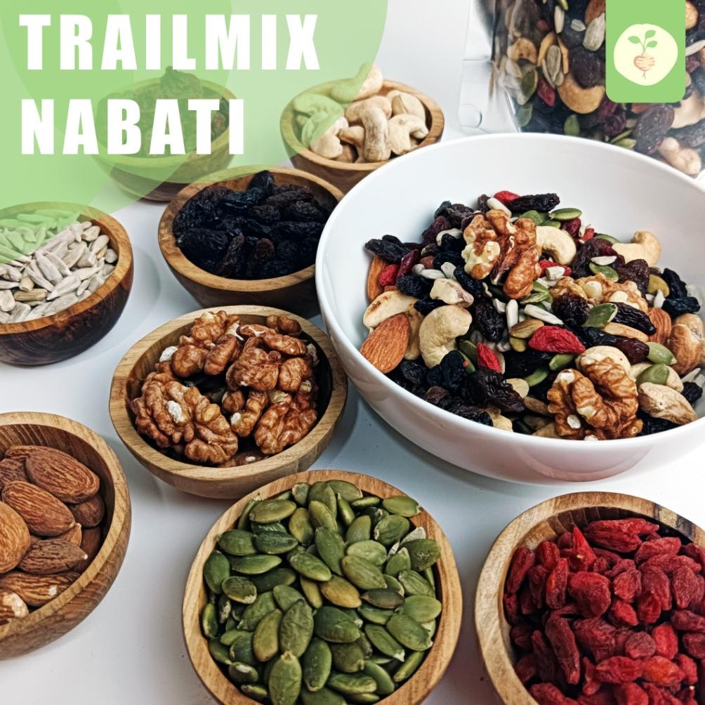 

TRAIL MIX NABATI 500gr - Almond, Gojiberry, Walnut, Cranberry, Raisin, Cashew, Pumpkin Seed, Sunflower Seed Nugi