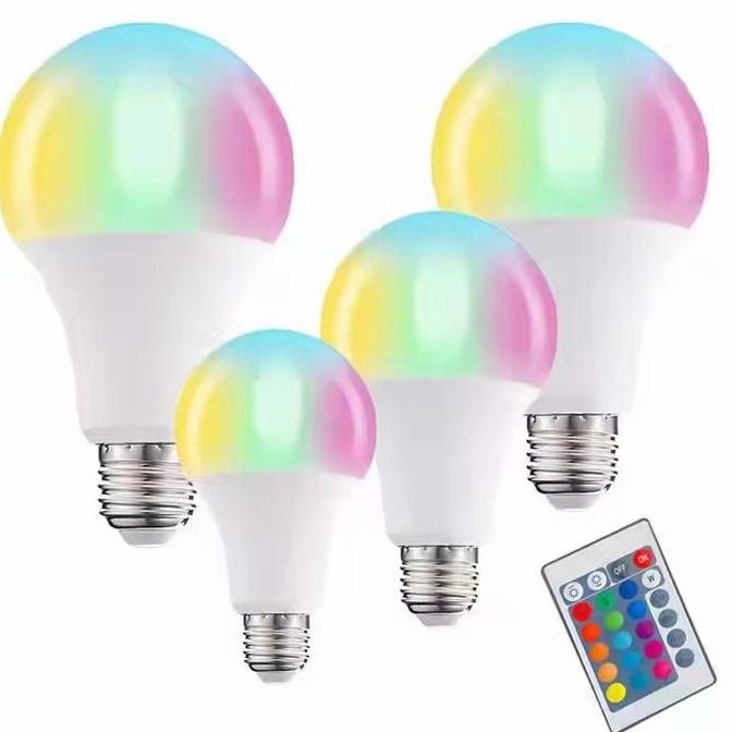 lampu led warna warni bulb bohlam remote rgbw