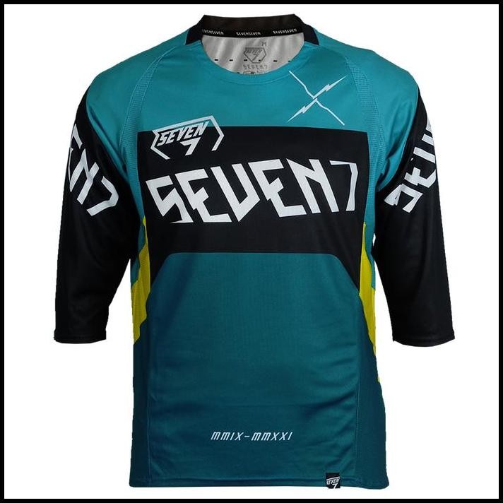 JERSEY BAJU SEPEDA SEVEN7 MEN MTB ENDURO DH ROAD AM 77 FLY TURQUOISE