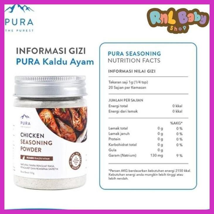 

READY PURA KALDU AYAM KAMPUNG 100 GR TANPA MSG - CHICKEN SEASONING POWDER PREMIUM QUALITY FASHION ANAK & BAYI