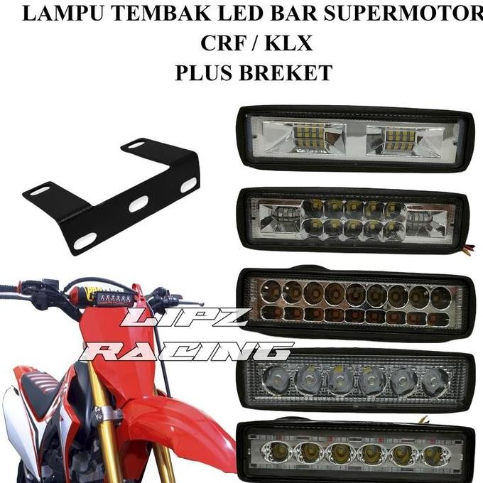 Sale Paket Lampu Tembak Supermoto Led Bar Sries Untuk Klx / Crf