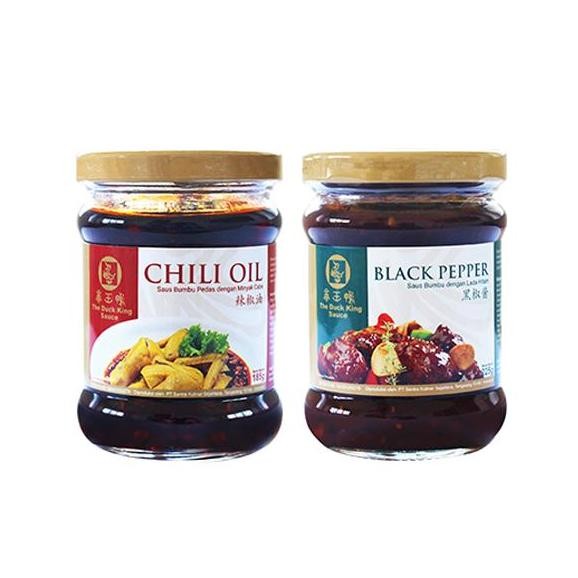 

Promo The Duck King Paket Saus - Chili Oil + Black Pepper Sauce Premium