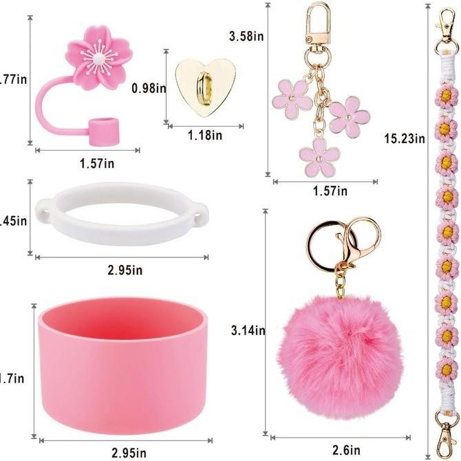 UNGGULAN shopee 7 Buah Set Aksesori Piala Stanley untuk Cangkir Stanley, Termasuk Sepatu Bot Cangkir