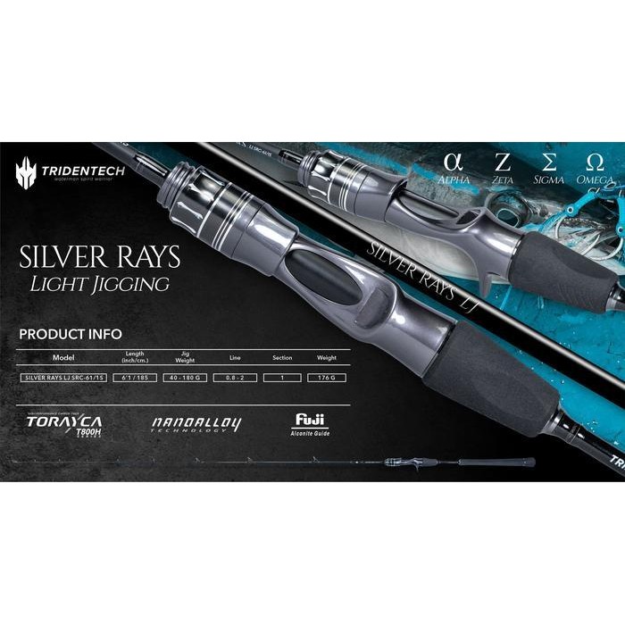 Joran Tridentech Silver Rays Joran Jigging Solid Carbon Ring Fuji