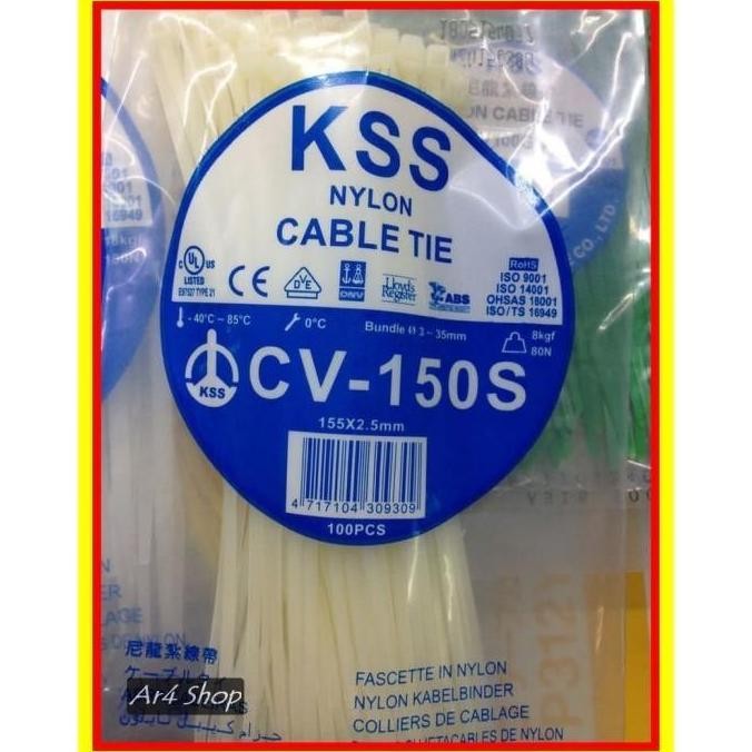 

Original Kss Cv 150S Kabel Tis 150Mm 15 Cm X 2.5 Mm Cable Tie 100 Pcs
