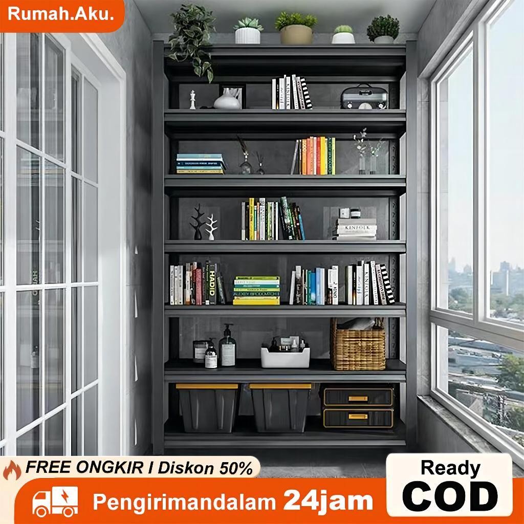 [Semua Besi]Rak Besi Siku 5 Susun Rak Gudang Rak Aquarium Rak Besi Susun Serbaguna