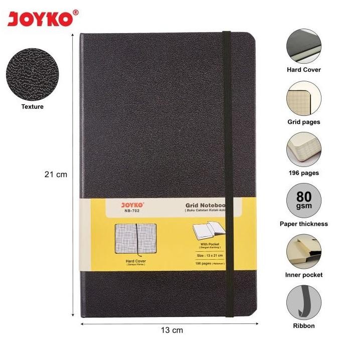 

Joyko Grid Notebook Diary 13X21Cm / 196 Halaman / Nb-702