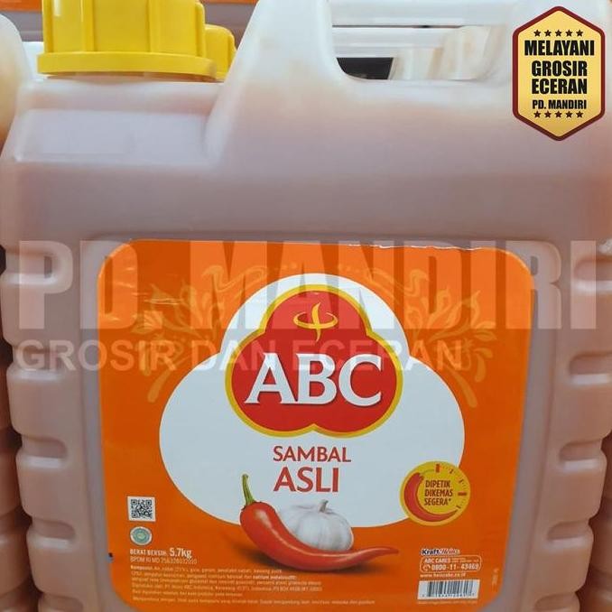 

SAMBAL ASLI ABC 57Kg ABC SAMBAL Jerigen 57 Kg 57Kg