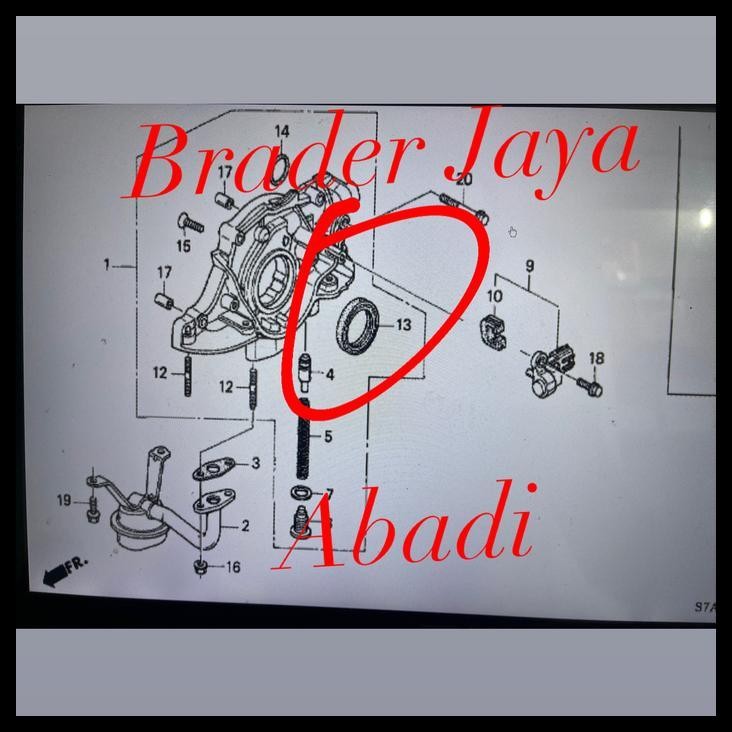 GRATIS ONGKIR OIL OLI SEAL O RING SIL KREK KRUK AS CRANKSHAFT DEPAN CIVIC ES CENTURY 