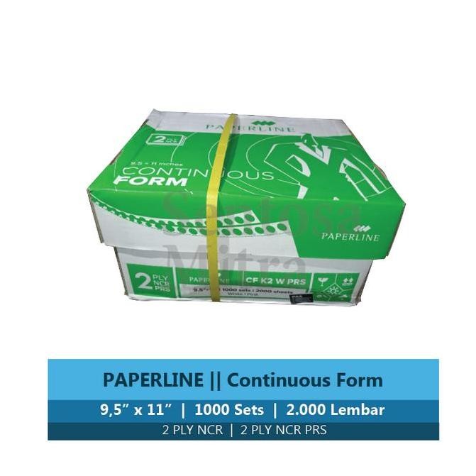 

TERMURAH - Paperline Continuous Form Kertas Komputer 2 ply NCR PRS 9.5 x 11 inch