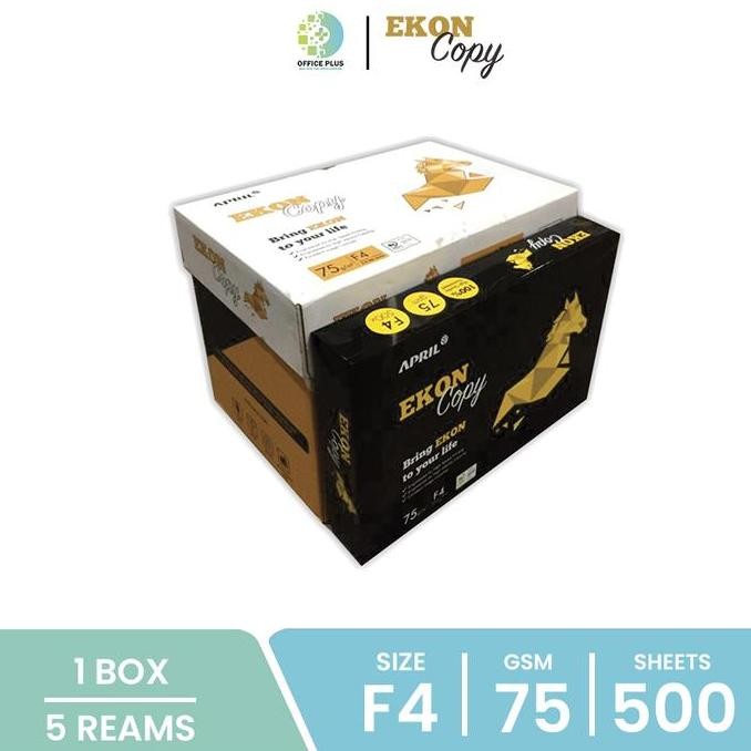 

Kertas HVS Folio F4 75gram/Kertas F4 Murah EKON Per 5 Rim