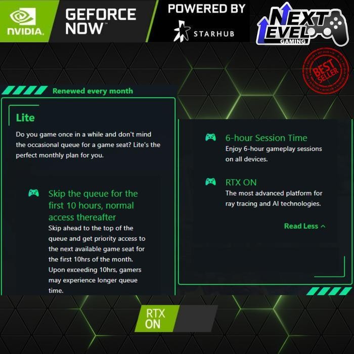 Geforce Now Gfn Starhub Cloud Gaming Singapore Bulanan - Premium Lite Original Dan Terpercaya