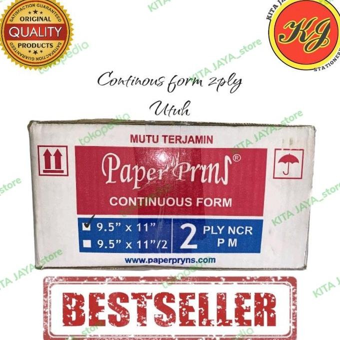 

TERMURAH - Continous form 2 ply 9,5x11 Paperprins