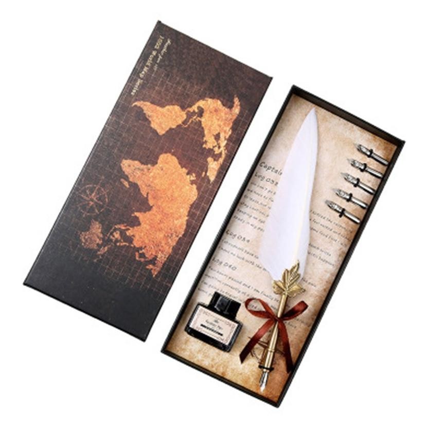 

Produk Pilihan Premium Pulpen Bulu Pena Fountain Kaligrafi Stainless Vintage Retro Dengan Kotak Alat Tulis Pena Hadiah Font High Quality Paling Dicari