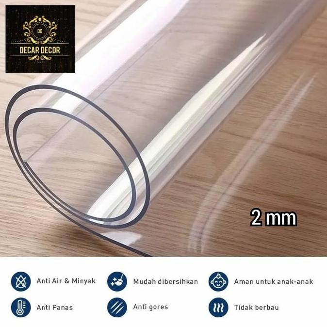 Taplak Bening Transparan Mika Bening PVC transparan 2 mm waterproof