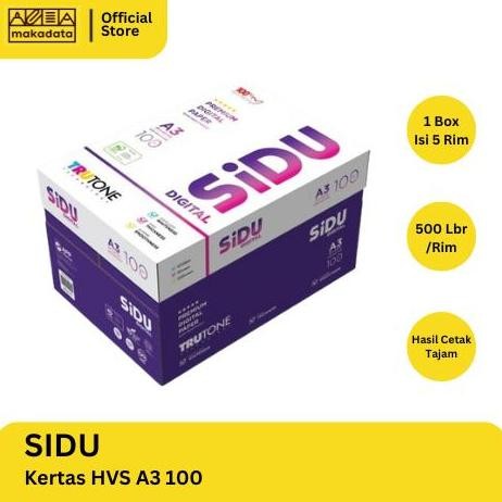 

NEW KERTAS HVS / PRINT / FOTOCOPY SIDU A3 100 GRAM (1 RIM) MURAH