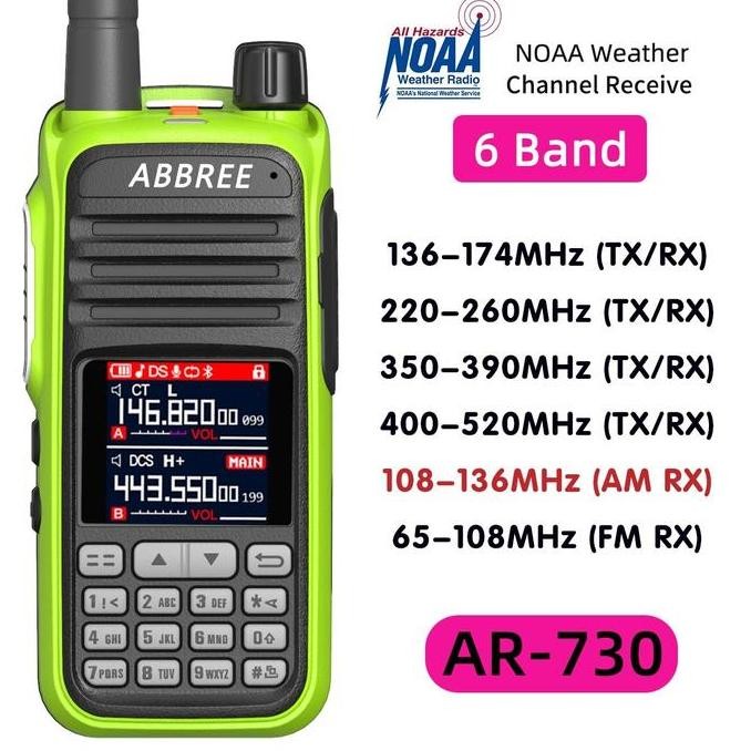 TERLARIS - ABBREE AR-730 FULL BAND Walkie Talkie 108-520MHz Copy Frequency