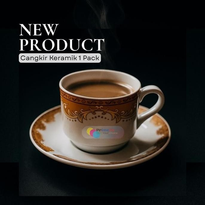 Gelas Cangkir Kopi Set Keramik 1 Pack Isi 6