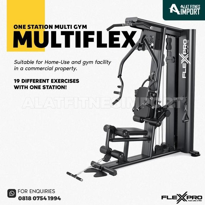 Flexpro Multi Gym One Station / Alat Fitness Satu Sisi Multiflex