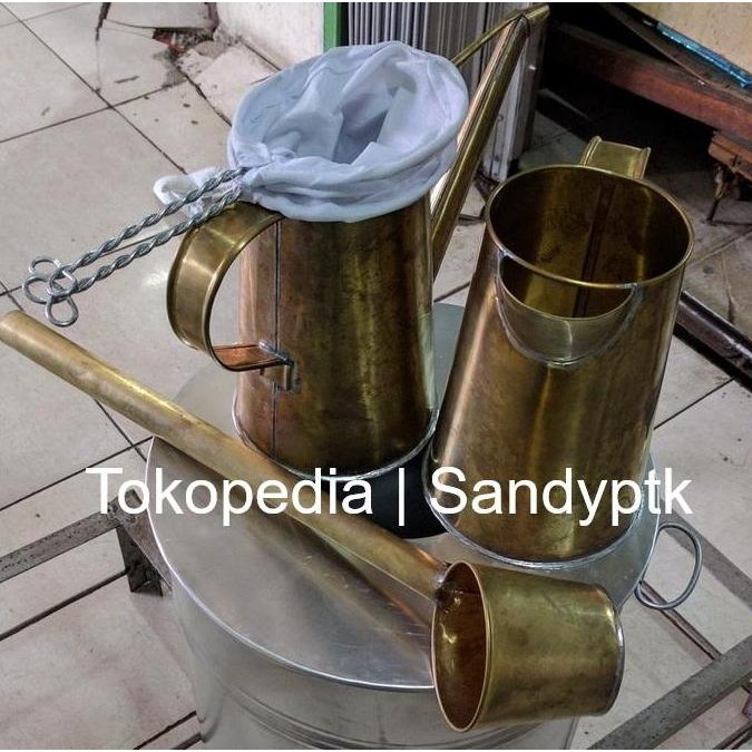 Paket Buka Warkop - Teko Kuningan / Tembaga 2 Pcs - Dll Paket Lengkap