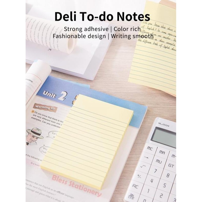 

Deli To Do Notes Sticky Notes Garis Memo Tempel Garis Pad Notes Kertas Tempel Bergaris