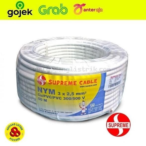 Supreme Kabel Nym 3X2.5Mm @50M / Kabel Nym 3 X 2.5Mm 50 Meter Supreme