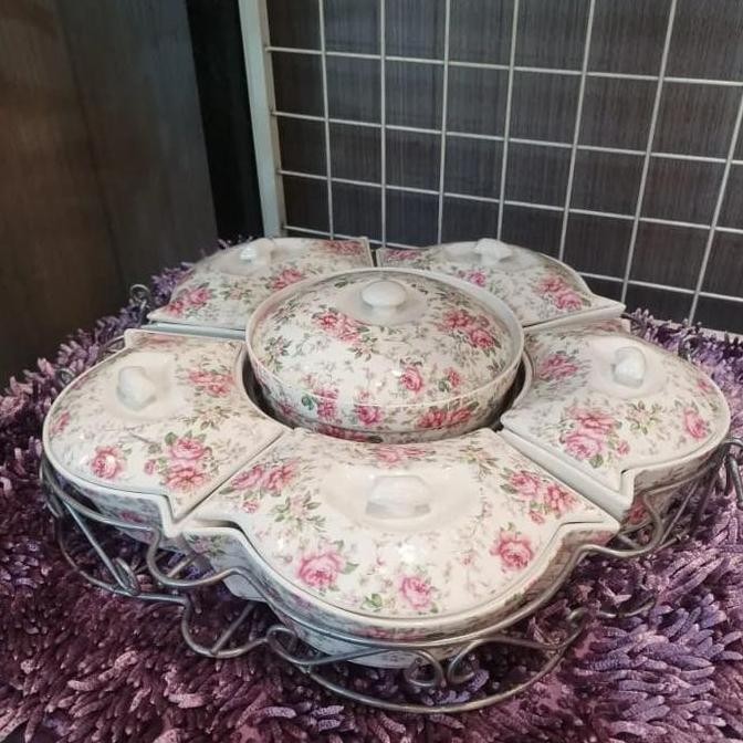 prasmanan set keramik mewah bulat