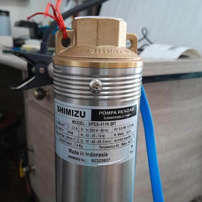 TERBARU - SPES 311 K SHIMIZU BIT 0.5 HP pompa submersible | pompa celup sumur dalam