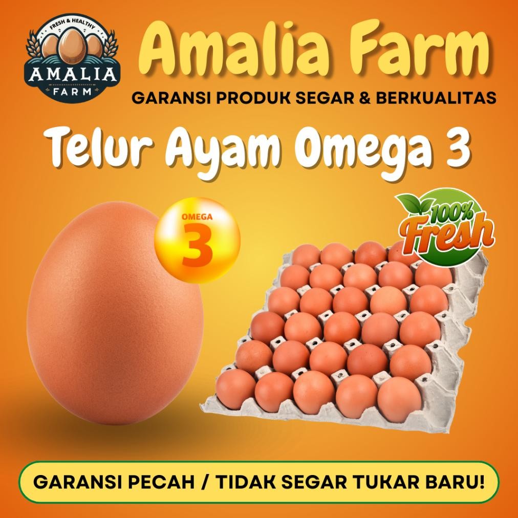 

Amalia Farm - 1 KG Telur Ayam Negeri Omega PREMIUM Nugi