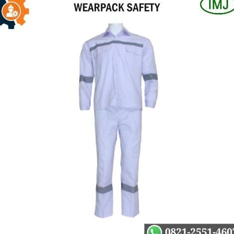 Wearpack Kerja / Setelan Baju Celana Putih / Wearpack Safety