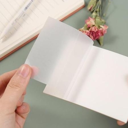 

Sticky Note Transparan Tahan Air Untuk Kantor Sekolah / Transparan Sticky Note 50 Lembar / Sticky Note Untuk Pelajar Ukuran Sml