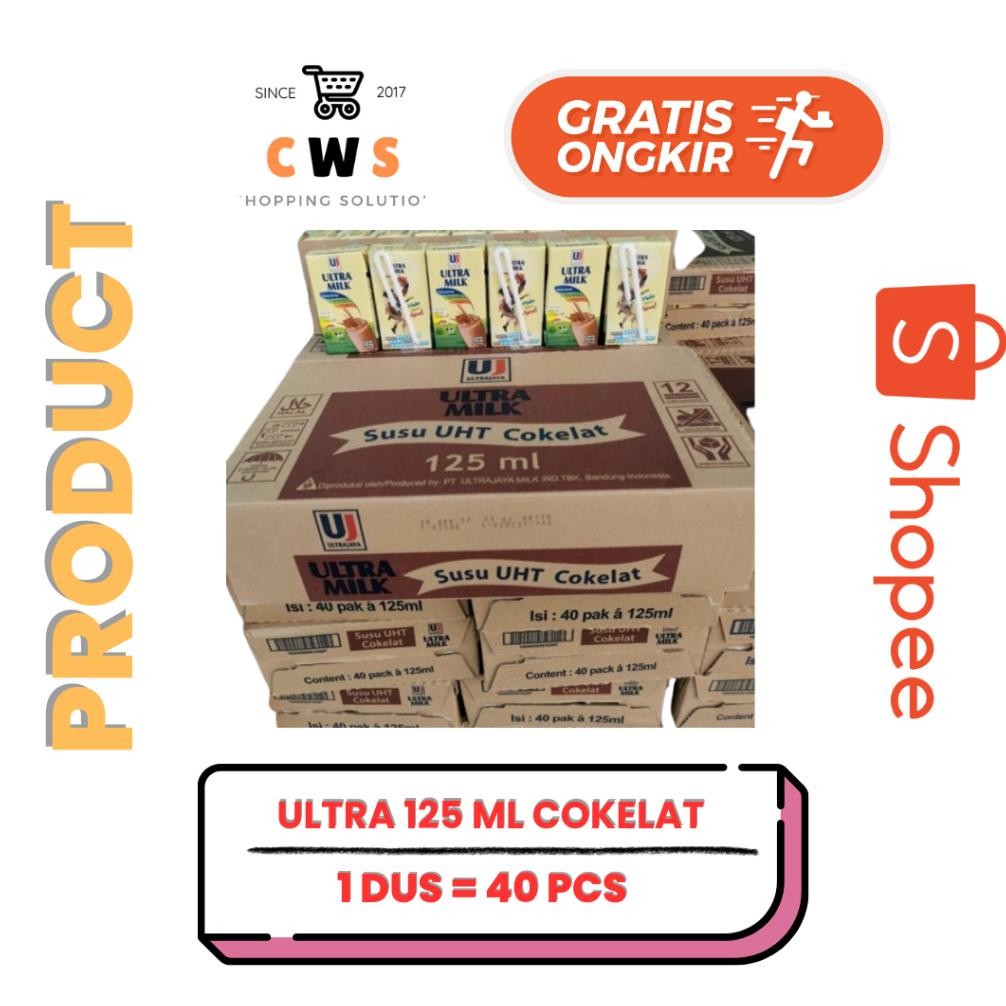 

Ultra Milk UHT 125 ml Susu Mini Coklat Stroberi Full Cream - 1 Dus / 40 Pcs Nugi