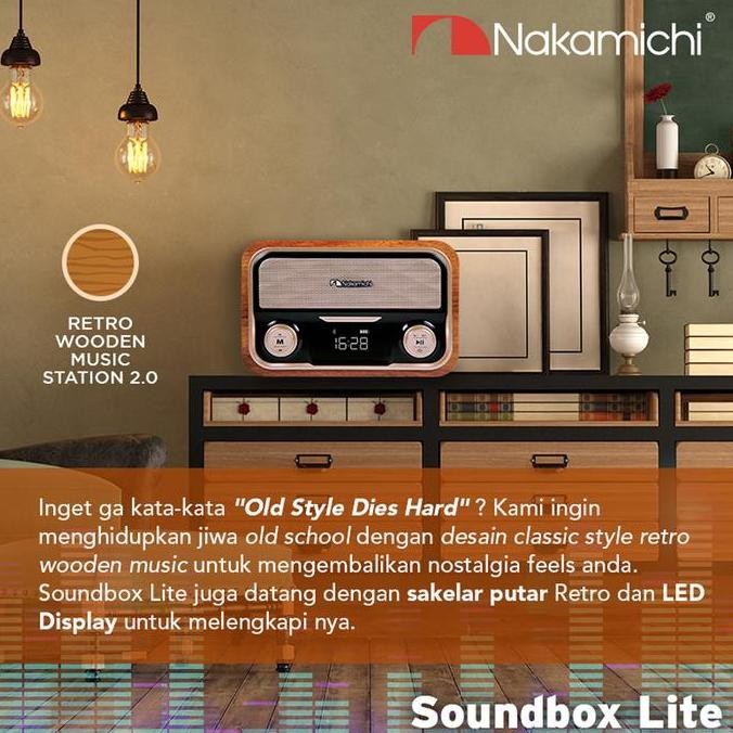 Nakamichi Soundbox LITE Speaker Portable Audio Wireless Bluetooth Speakers Retro