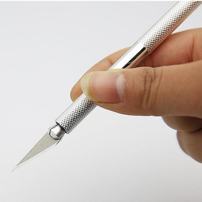 

6 Buah Mata Pisau + 1 Buah Pegangan Pisau/Cutter Hobby Crafting Art Knife Metal Handle Blade Pisau Bonsai Sayat Ukir Pen Cutter Set Mata Dan Gagang Art Knife