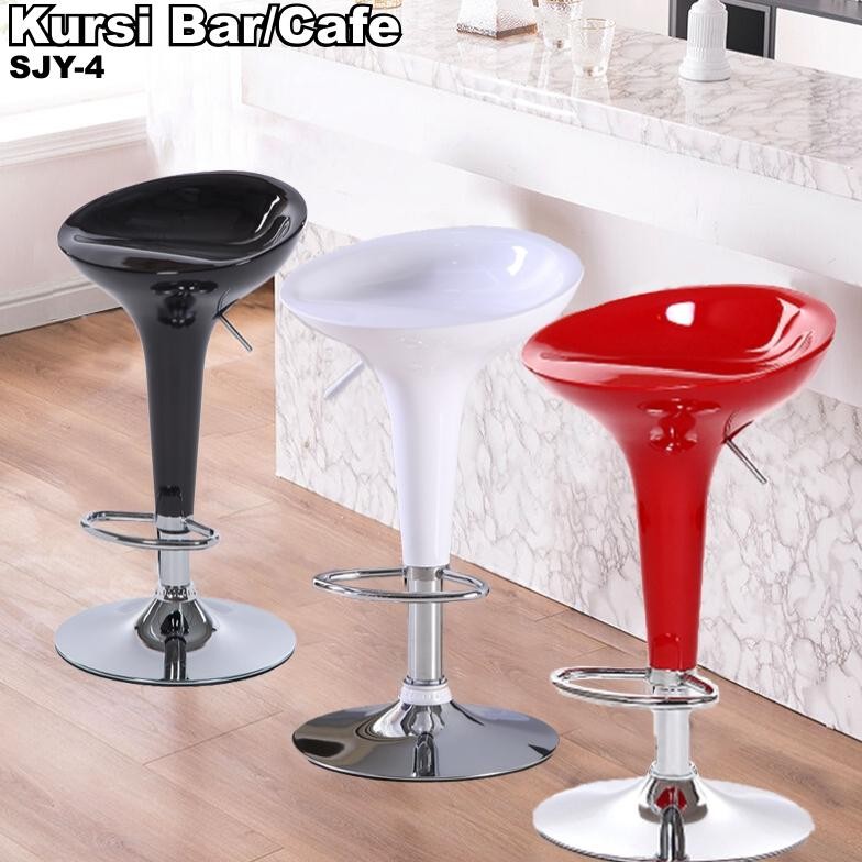 Kursi Bar Barstool Hidrolik - Kursi Cafe Hidrolik Minimalis -Kursi Dapur Minibar Barstool Multifungs