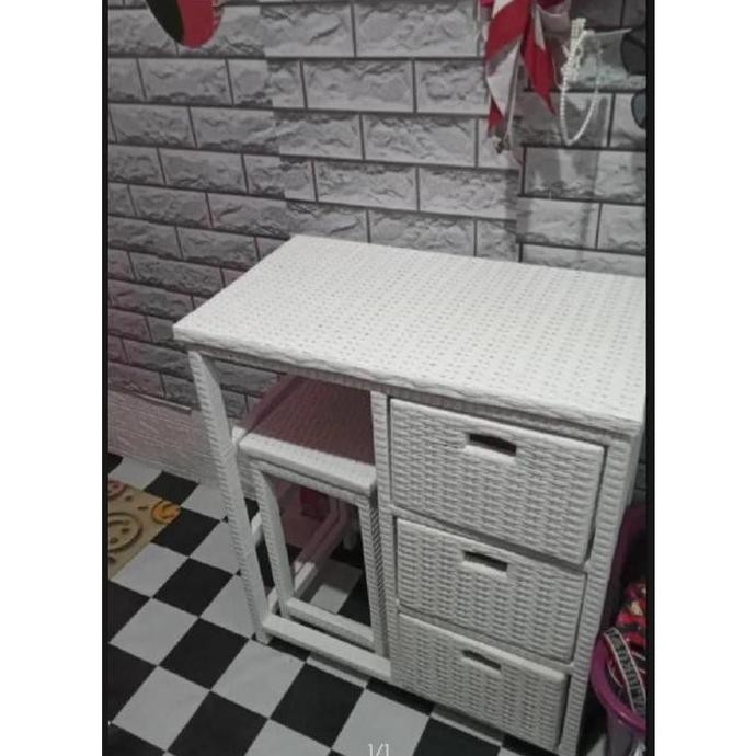 Meja Belajar Anak Rotan Sintetis Terbaru