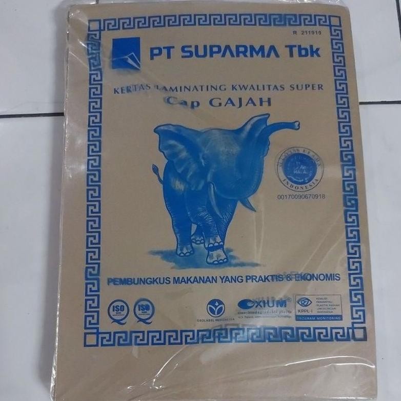 Gajah Biru/Kertas Nasi Gajah Kecil/Kertas Nasi Laminating/Kertas Nasi Murah/Kertas Nasi Restoran/Bun