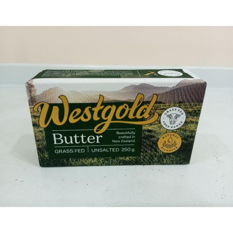 

WESTGOLD Unsalted Butter New Zealand 250 Gram Khusus Gojek Grab Instant Only Nugi