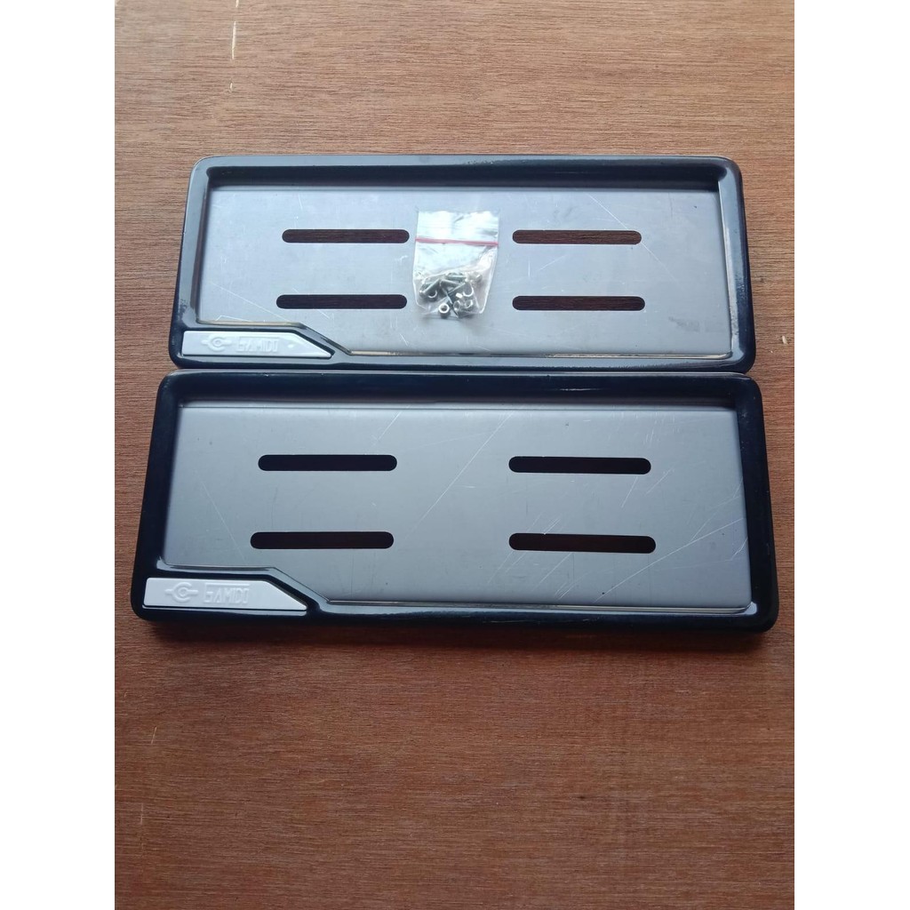 PROMO Bingkai Plat Nomor motor Gamino besi universal  pelindung plat nomor dudukan plat nomor motor 
