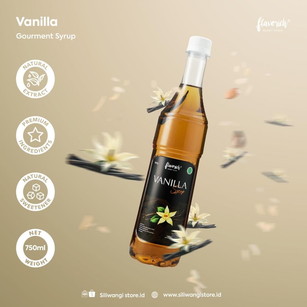 

FLAVORICH - Sirup Puree Vanilla / Gourmet Syrup / Sirup Untuk Hotel, Restaurant and cafe. Nugi