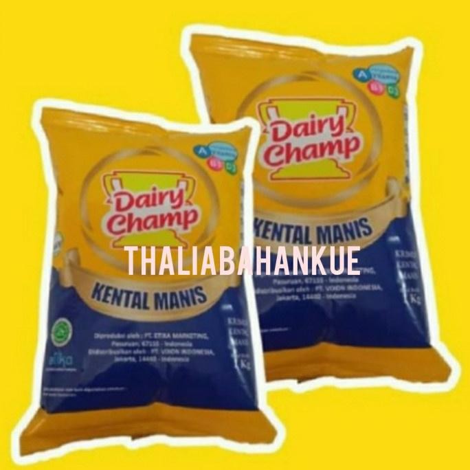 

DAIRY CHAMP KENTAL MANIS 1KG X 1 BENTUK KEMASAN BANTAL, FREE BUBBLE Nugi
