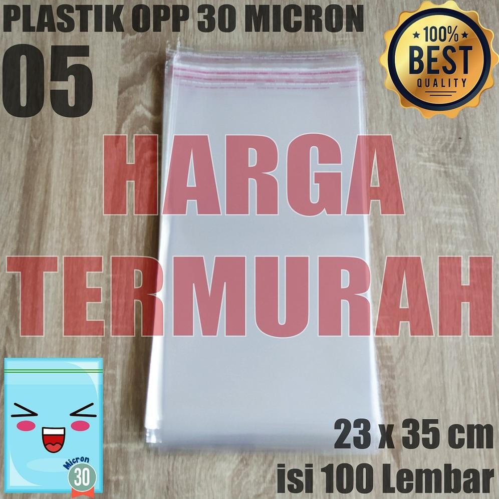 

PLASTIK OPP TEBAL 23 x 35 cm 30 Micron (0,5) PLASTIK KEMASAN ISI 100 PCS Nugi
