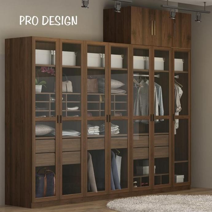Pro Design Abacus Lemari Modular / Lemari Custom Warna Walnut Gelap