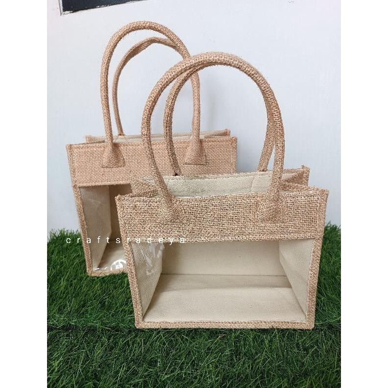 

Tas Goni Mika Premium/ Tas jute goni souvenir Wedding Ulangtahun / Hampers goodie bag Hajatan Etnik Nugi