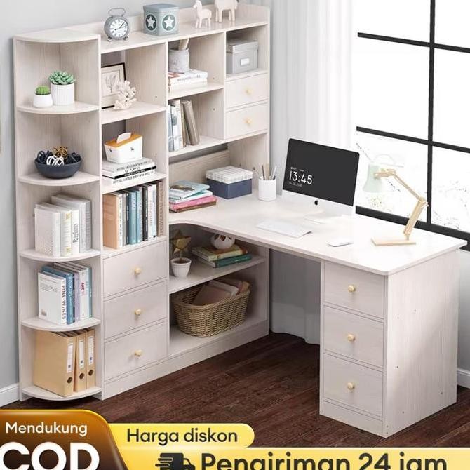 Meja Kantor Meja belaja Meja Tulis Meja Kerjadan Rak Serbaguna Multifungsi Meja Komputer meja kamar 