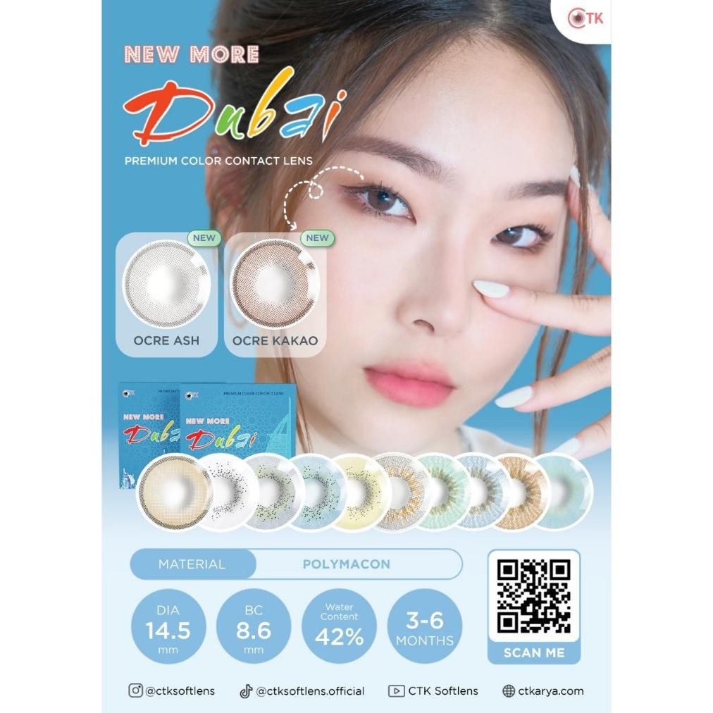 Terbaik Softlens NEW MORE DUBAI 14,5 MM ETALASE KHUSUS NORMAL By CTK / New More Dubai By CTK / Sofle